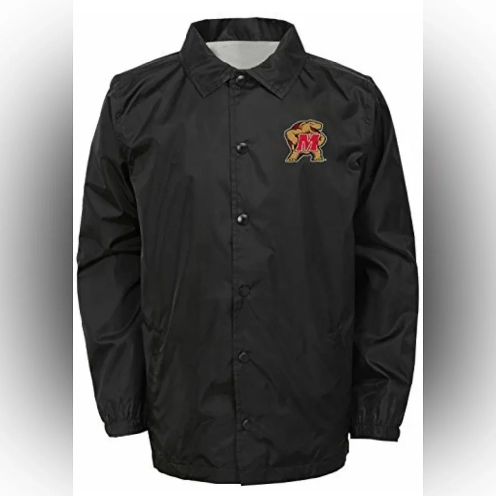 NWT [Gen2] Maryland Terrapins NCAA Bravo Snap Button-Up Jacket Youth Large 14/16